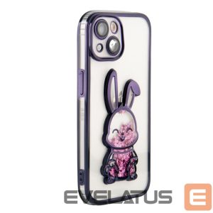 Back panel cover iLike Apple iPhone 13 Silicone Case Print Desire Rabbit Purple