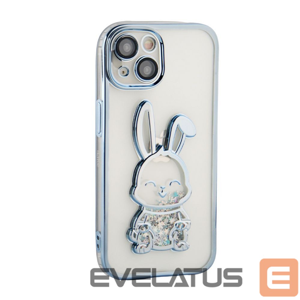 Back panel cover iLike Apple iPhone 15 Silicone Case Print Desire Rabbit Blue