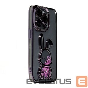 Back panel cover iLike Apple iPhone 15 Pro Max Silicone Case Print Desire Rabbit Purple