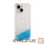 Back panel cover iLike Apple iPhone 13 Silicone Case Water Glitter Blue