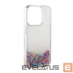 Back panel cover iLike Apple iPhone 14 Silicone Case Water Glitter Rainbow