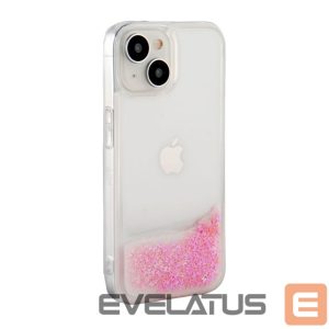 Back panel cover iLike Apple iPhone 15 Silicone Case Water Glitter Pink