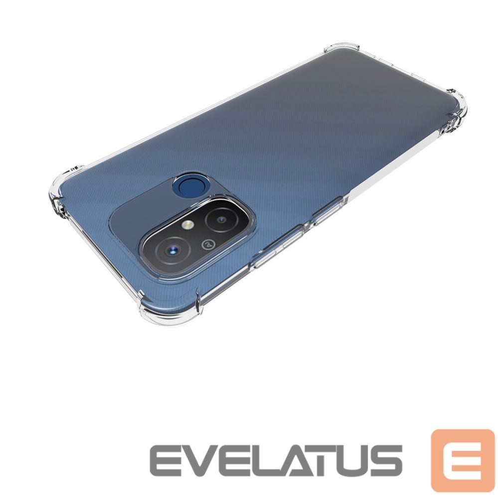 Back panel cover Evelatus Xiaomi Redmi 12C Military Shockproof Silicone Case Transparent Transparent