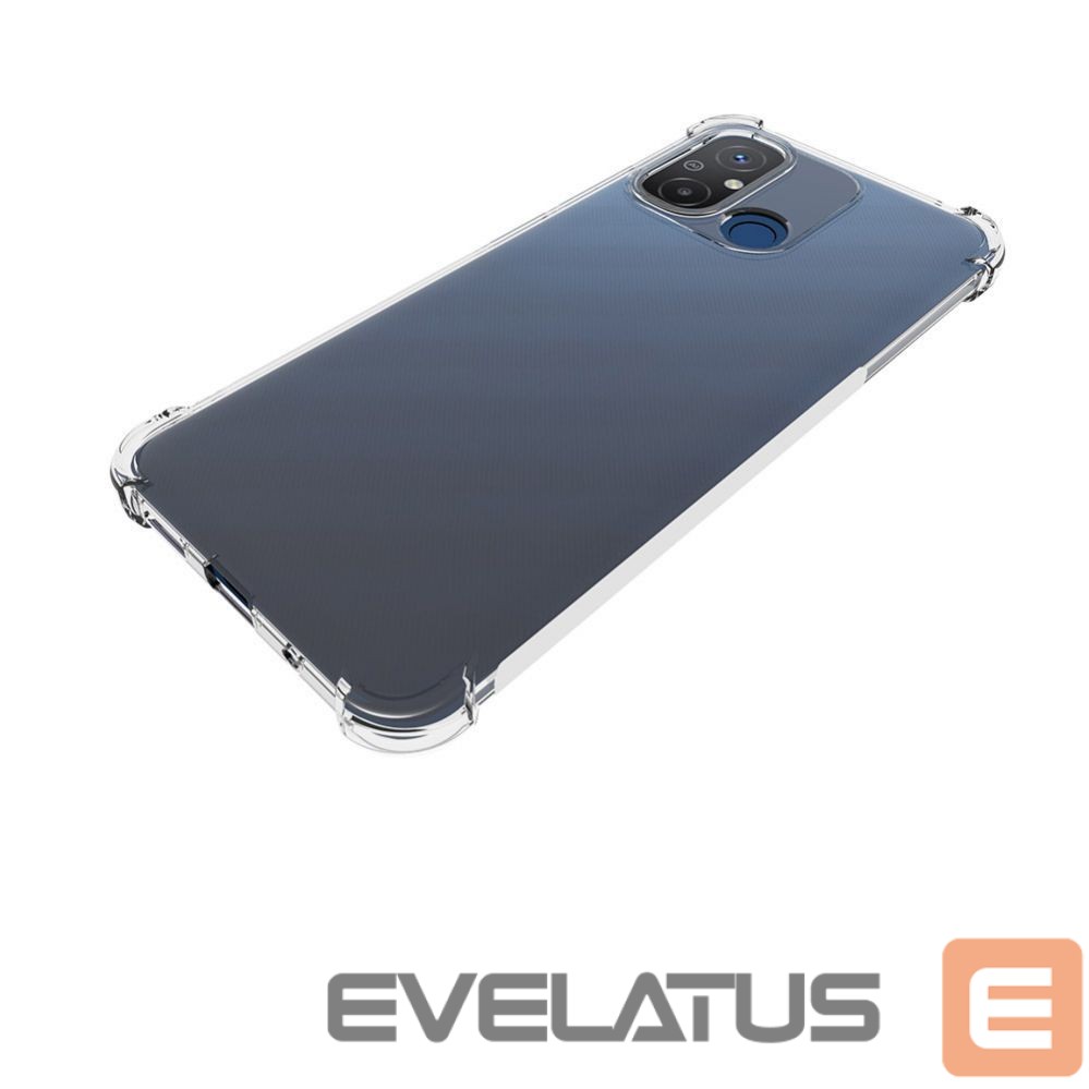 Back panel cover Evelatus Xiaomi Redmi 12C Military Shockproof Silicone Case Transparent Transparent