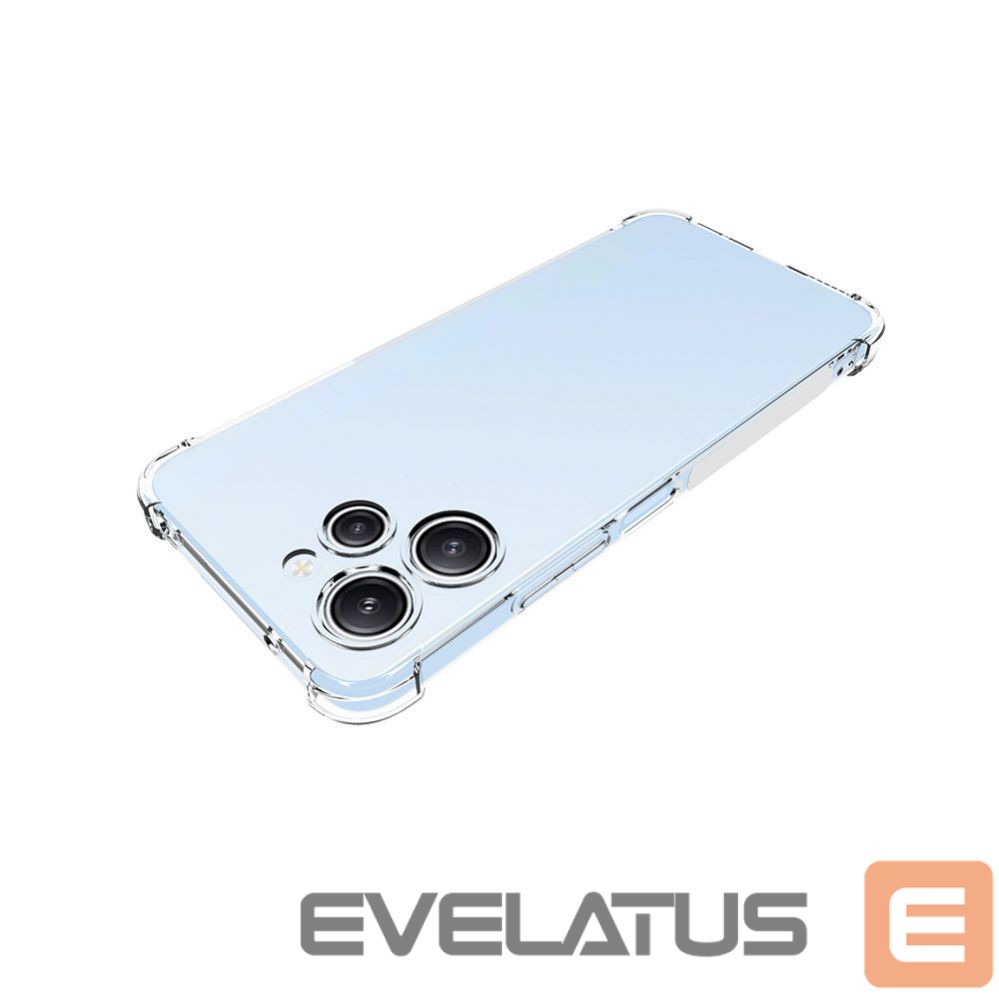 Back panel cover Evelatus Xiaomi Redmi 12 Military Shockproof Silicone Case Transparent Transparent