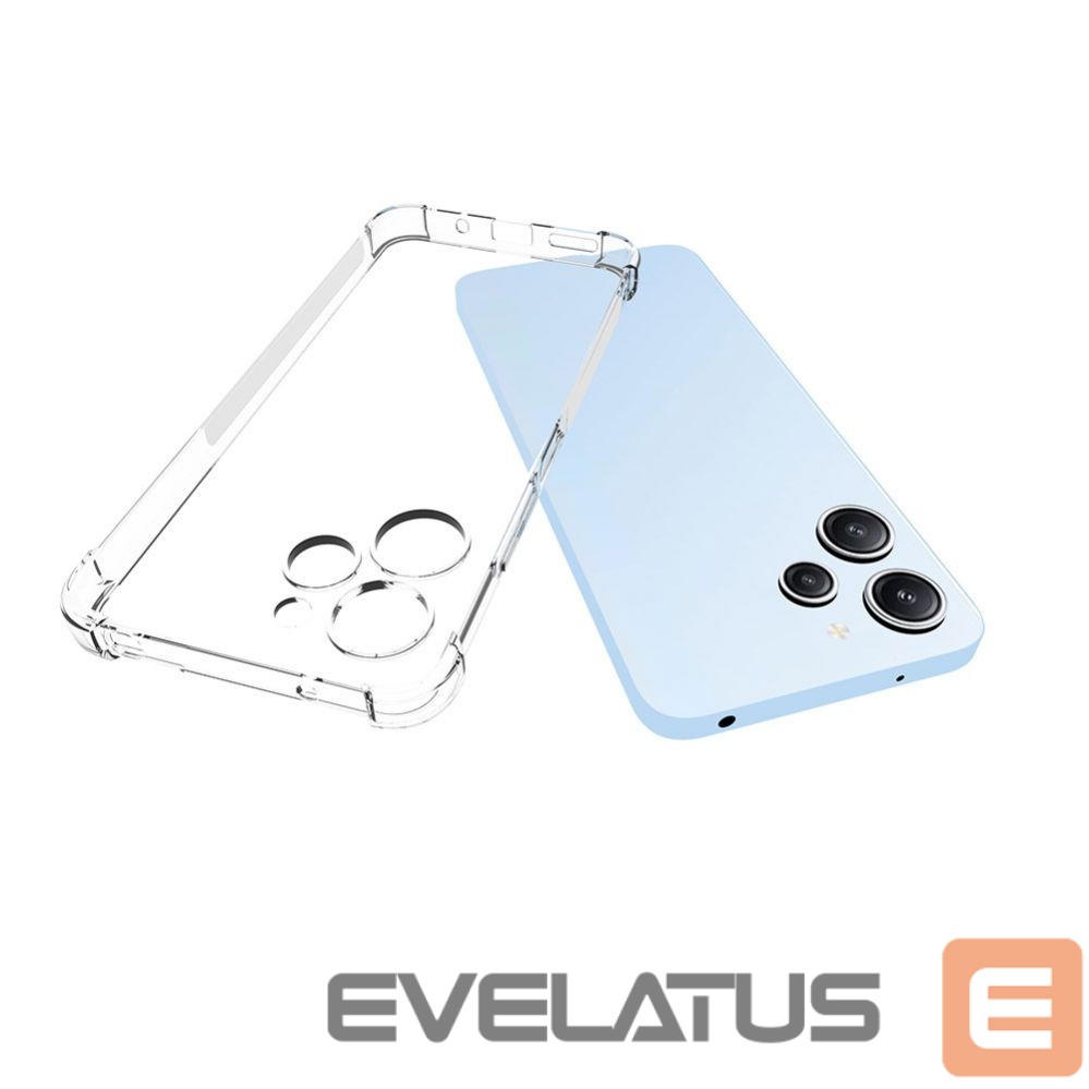 Back panel cover Evelatus Xiaomi Redmi 12 Military Shockproof Silicone Case Transparent Transparent