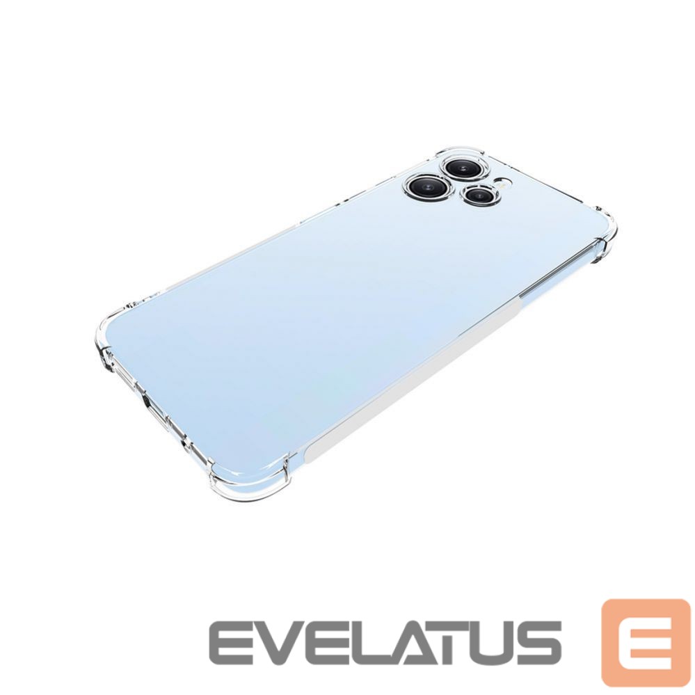 Back panel cover Evelatus Xiaomi Redmi 12 Military Shockproof Silicone Case Transparent Transparent