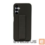 Back panel cover iLike Samsung Galaxy A34 5G Silicone Case with stand Black
