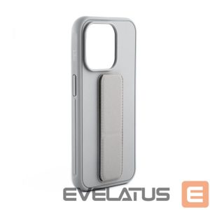 Back panel cover iLike Apple iPhone 15 Silicone Case with stand Silver