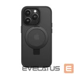Back panel cover iLike Apple iPhone 15 Pro Kickstand Case with MagSafe Black