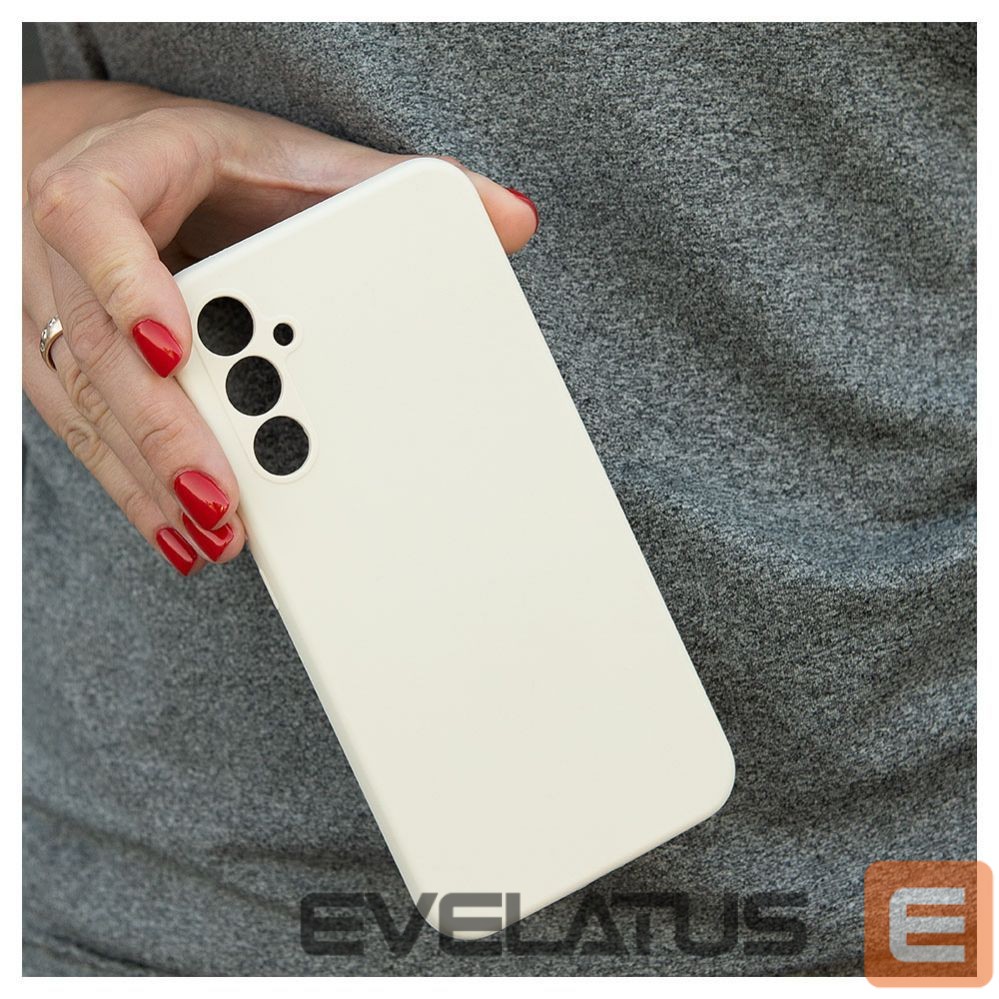 Back panel cover Evelatus Samsung Galaxy A34 5G Premium Soft Touch Silicone Case Beige