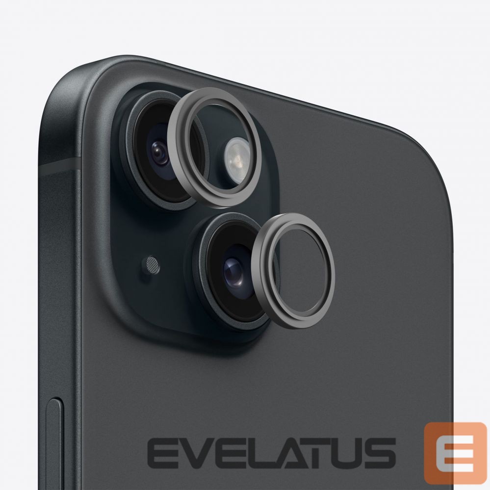 Protective glass Evelatus Apple iPhone 15 Camera Lens Protector Armor Black