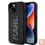 Back panel cover Karl Lagerfeld Apple iPhone 15 HC 3D LOGO GLITTER Black