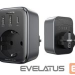 Adapter Ugreen  charger 30W (2xUSB/USB C/AC) / adapter EU - EU 13A Ugreen CD314 Black