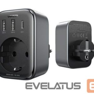 Adapter Ugreen  charger 30W (2xUSB/USB C/AC) / adapter EU - EU 13A Ugreen CD314 Black