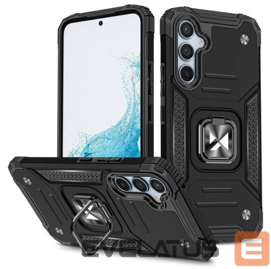 Back panel cover iLike Samsung Galaxy A34 5G Ring Armor case Black