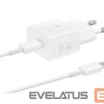 Adapter Samsung  Samsung USB-C 25W Travel Charger + USB-C Data Cable EP-T2510XWE White