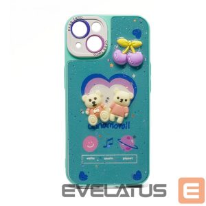 Headphone case iLike Samsung Galaxy A34 EPOXY CARTOON COVER Blue