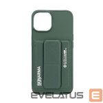 Back panel cover iLike Apple iPhone 14 LEATHER HIDDEN POCKET STAND COVER Green