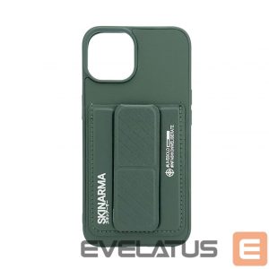 Back panel cover iLike Apple iPhone 14 LEATHER HIDDEN POCKET STAND COVER Green