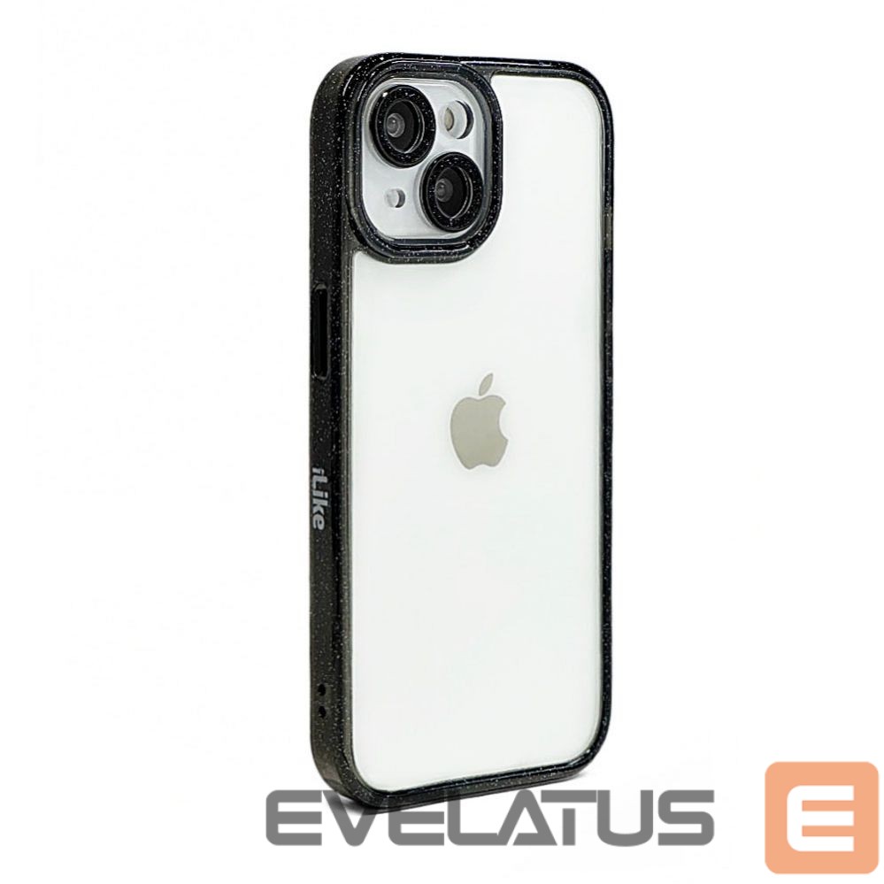 Back panel cover iLike Apple iPhone 15 Pro STARS LENS ACRYLIC COVER Black