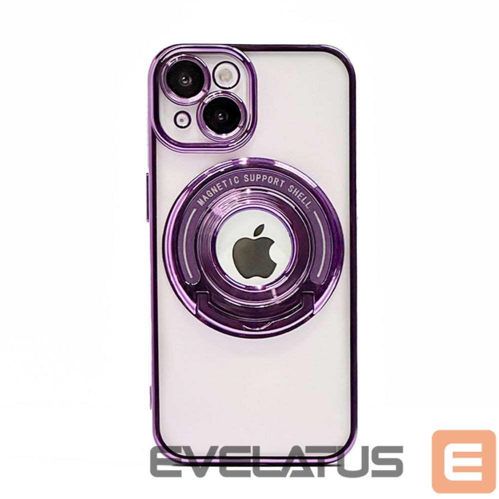 Back panel cover iLike Apple iPhone 15 Pro Max IH MAGSAFE HIDDEN STAND COVER Purple