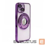 Back panel cover iLike Apple iPhone 15 Pro Max IH MAGSAFE HIDDEN STAND COVER Purple