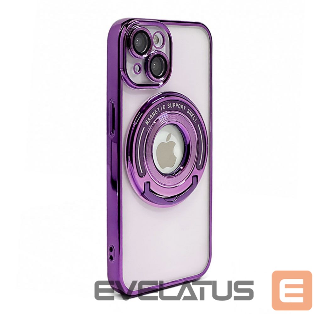 Back panel cover iLike Apple iPhone 15 Pro Max IH MAGSAFE HIDDEN STAND COVER Purple