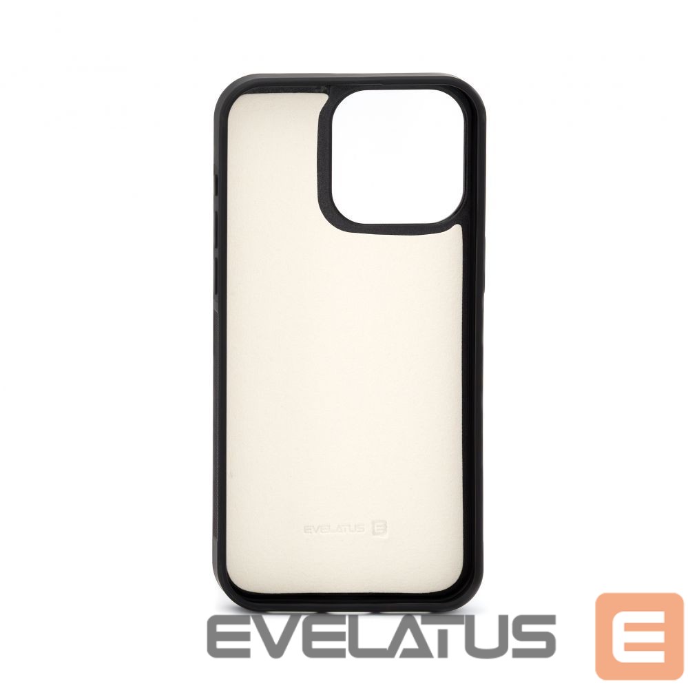 Back panel cover Evelatus Apple iPhone 14 Pro Leather Case Zipper Design Flower White
