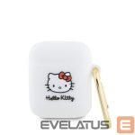 Headphone case Hello Kitty Apple Airpods 1/2 cover Silicone 3D Kitty Head White
