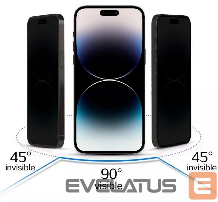 Protective glass iLike Samsung GALAXY S23 TEMPERED PRIVACY GLASS (WITH CUTOUT FOR READER) Black