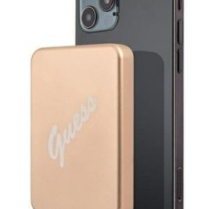 Power bank Guess  Inductive Power Bank 5W GUPBMSVSLG 3000mAh MagSafe Gold