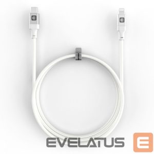 Cable Evelatus  Evelatus USB C to Lightning Cable 1.2M 60W (MFI09) Aluminum housing braiding White