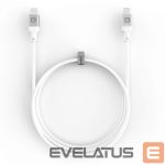 Cable Evelatus  Evelatus USB C to C Cable 2M 60W / 20V3A Aluminum housing braiding White