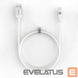 Cable Evelatus  Evelatus USB A to Lightning, Cable 1.2M (MFI11CL) Aluminum housing braiding White