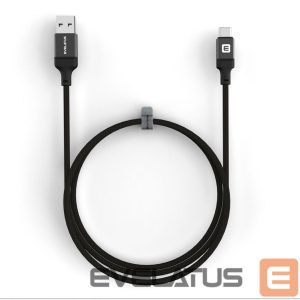 Cable Evelatus  Cable USB A to C, 1.2M Aluminum housing braiding Black