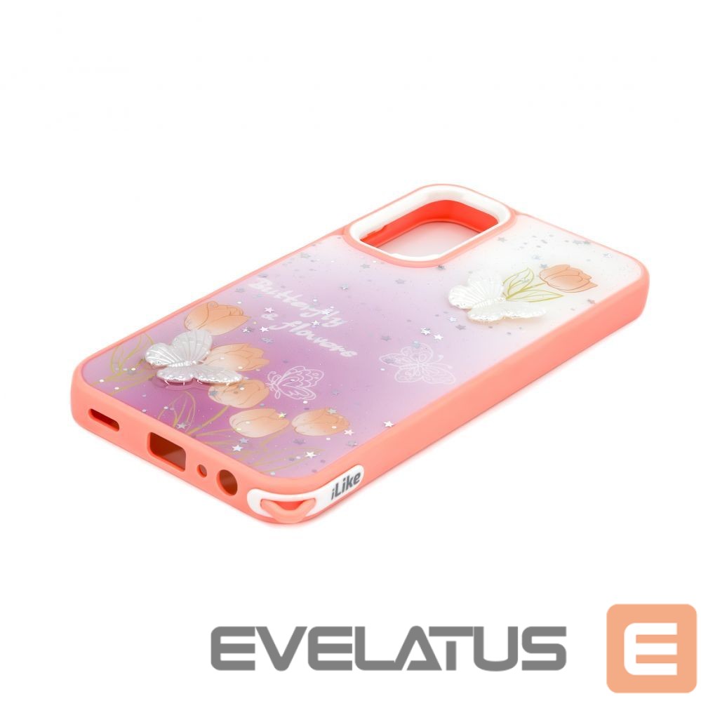 Back panel cover iLike Samsung Galaxy A15 EPOXY CARTOON COVER Light Pink
