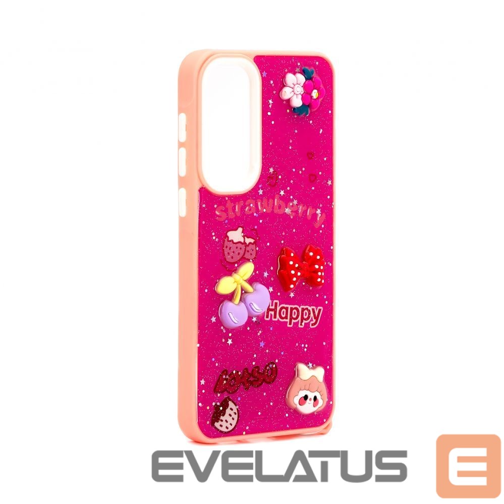 Back panel cover iLike Samsung Galaxy A35 EPOXY CARTOON COVER Rose Red