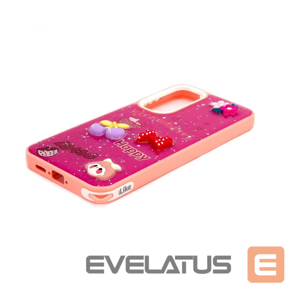 Back panel cover iLike Samsung Galaxy A35 EPOXY CARTOON COVER Rose Red