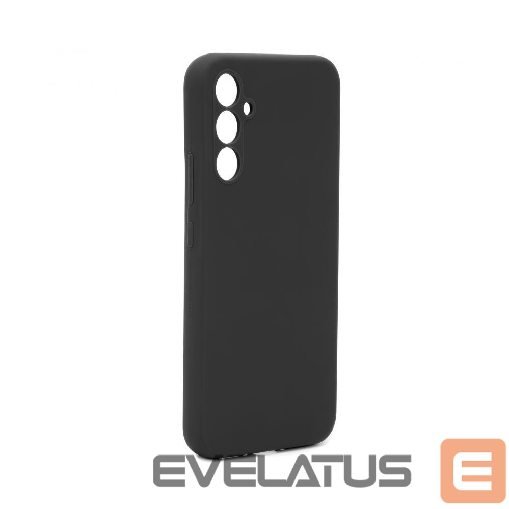 Back panel cover Evelatus Samsung Galaxy A15 Premium Soft Touch Silicone Case Black