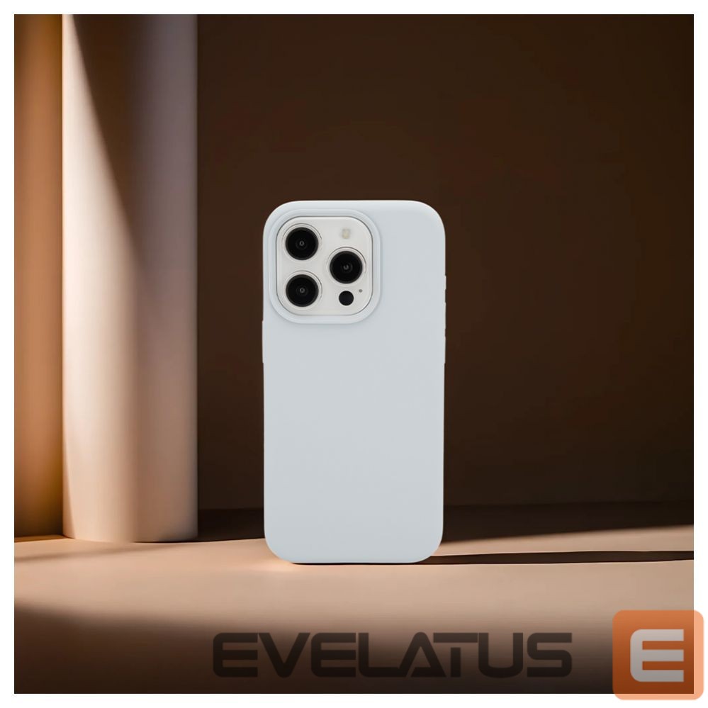 Back panel cover Evelatus Apple iPhone 15 Pro Premium Magsafe Soft Touch Silicone Case New Function Grey Blue