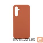 Back panel cover Evelatus Samsung Galaxy S23 FE Premium Soft Touch Silicone Case Saddle Brown
