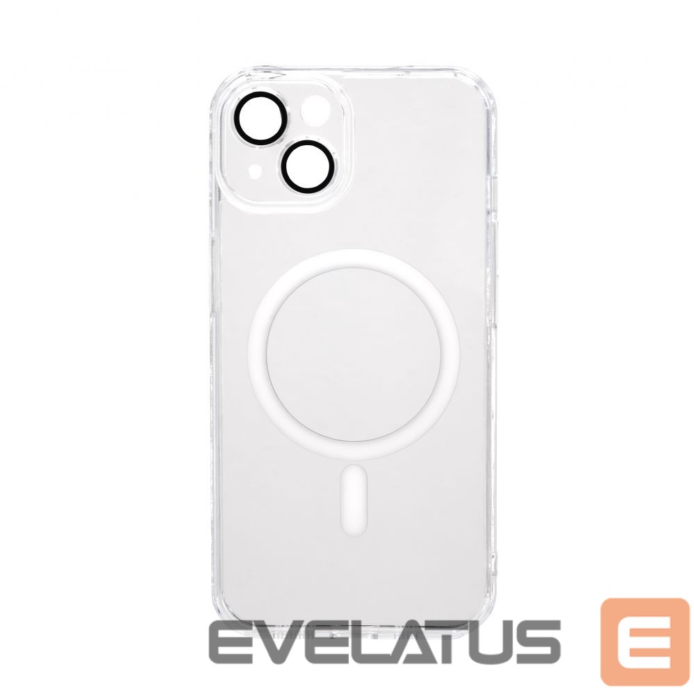 Back panel cover Evelatus Apple iPhone 14 Clear Case With MagSafe and Camera Protection Transparent