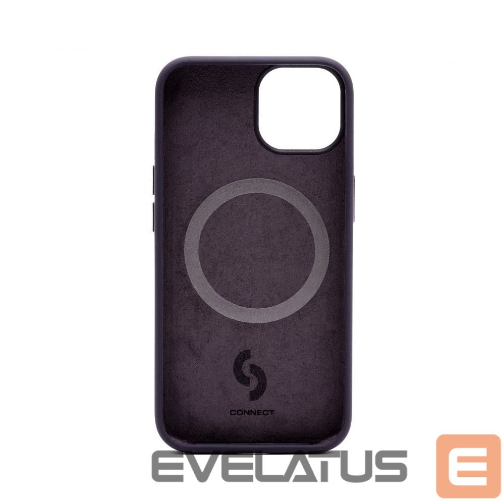 Back panel cover Connect Apple iPhone 14 Premium Magsafe Soft Touch Silicone Case New Function Purple