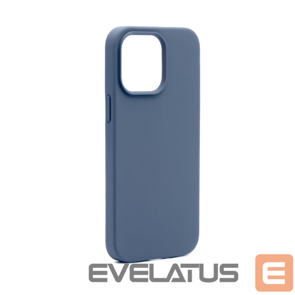 Back panel cover Connect Apple iPhone 14 Pro Premium Magsafe Soft Touch Silicone Case New Function Midnight Blue