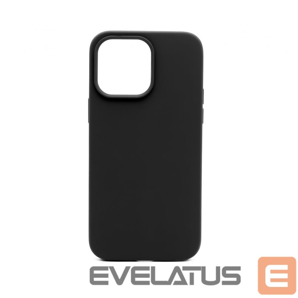 Back panel cover Connect Apple iPhone 14 Pro Max Premium Magsafe Soft Touch Silicone Case New Function Black