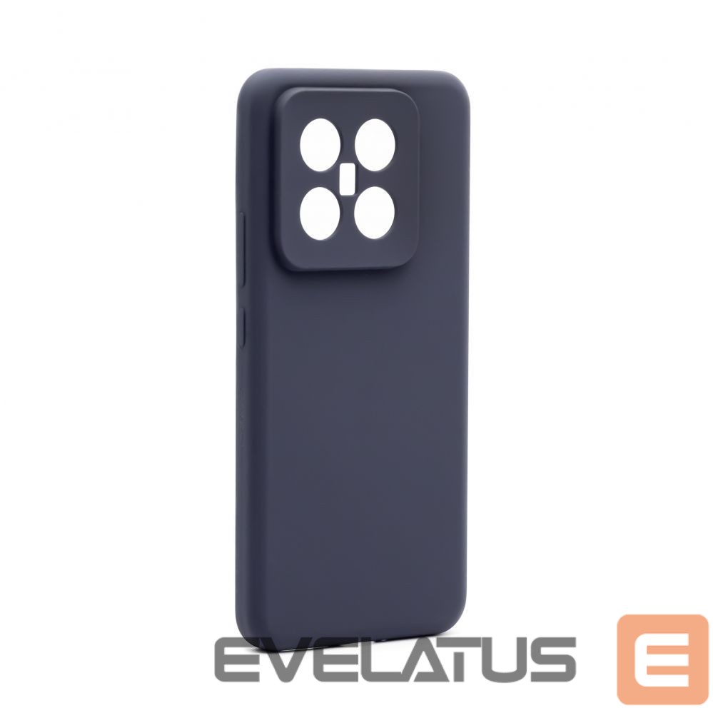 Back panel cover Connect Xiaomi 14 Pro Premium Quality Magnetic Soft Touch Silicone Case Midnight Blue