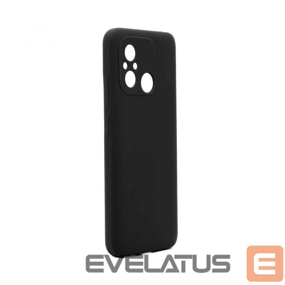 Back panel cover Connect Xiaomi Redmi 12C Premium Quality Soft Touch Silicone Case Black