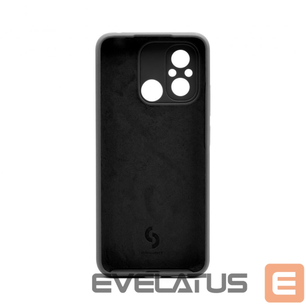 Back panel cover Connect Xiaomi Redmi 12C Premium Quality Soft Touch Silicone Case Black