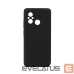 Back panel cover Connect Xiaomi Redmi 12C Premium Quality Soft Touch Silicone Case Black